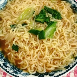 白菜とネギとごまラーメン